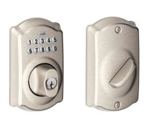 Schlage BE365 outdoor gate lock
