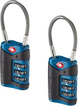 Lewis N. Clark Combination Lock and Steel Cable